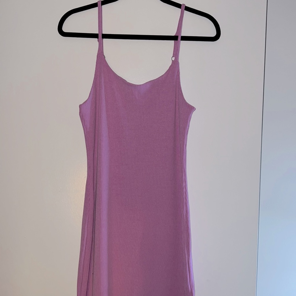 NWOT light purple ribbed dress